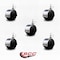 Service Caster 2'' Floor Safe Chrome Hooded Twin Wheel Caster 5/16 Threaded Stem, 5PK SCC-TS02S50D-NYU-BC-5161812-5 - alternate 2